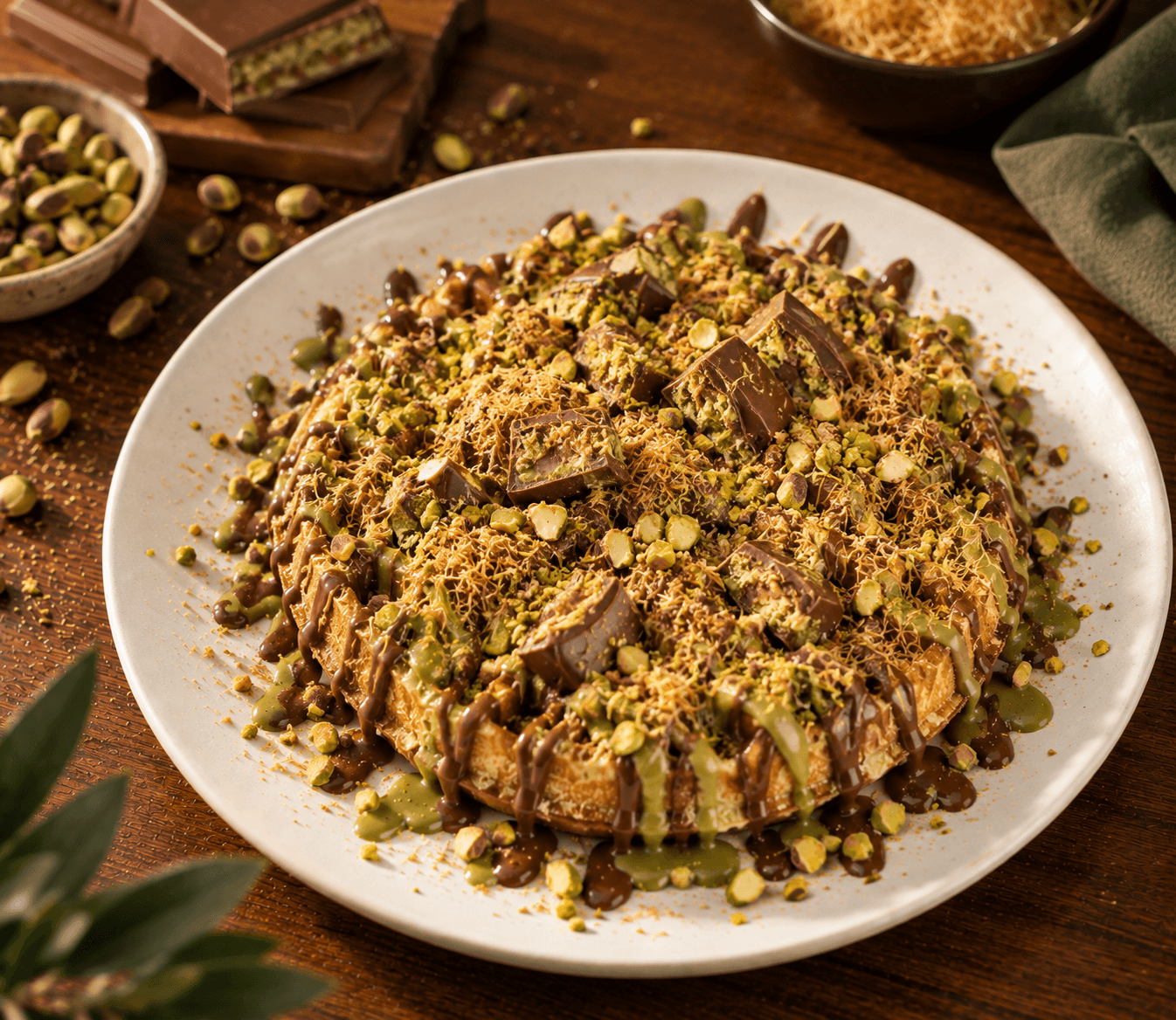 Dubai Chocolate Waffle
