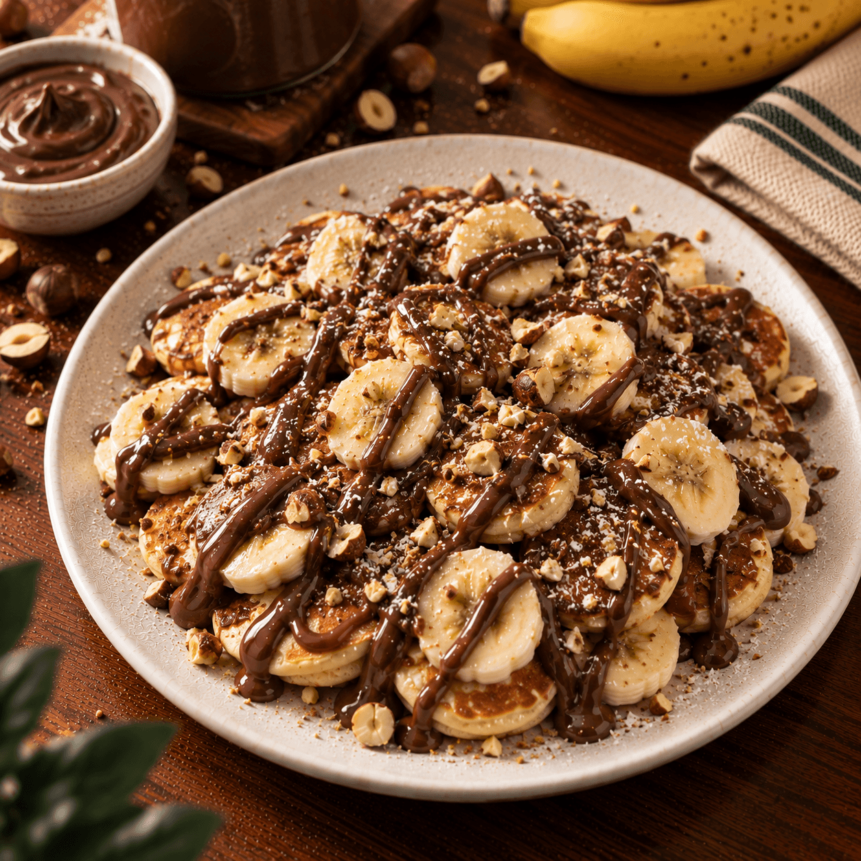 Nutella Banana Mini Pancakes